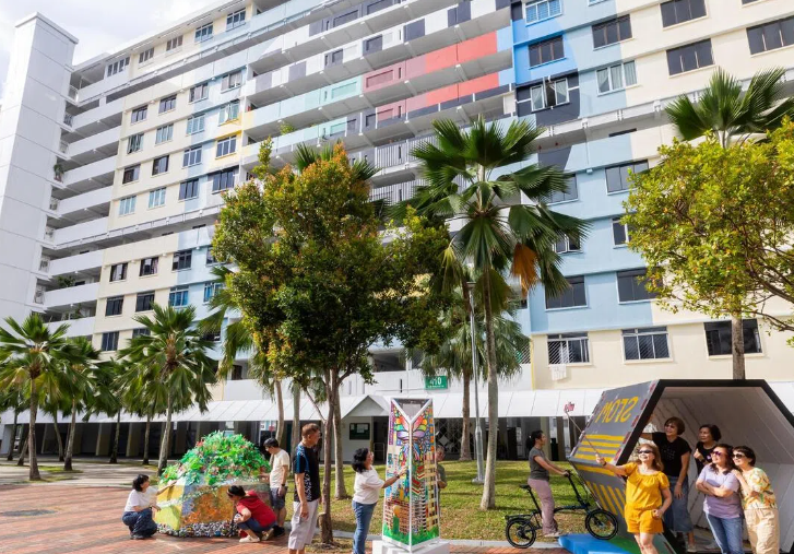 新加坡庆建国60周年,邻里化身巨型艺术画廊